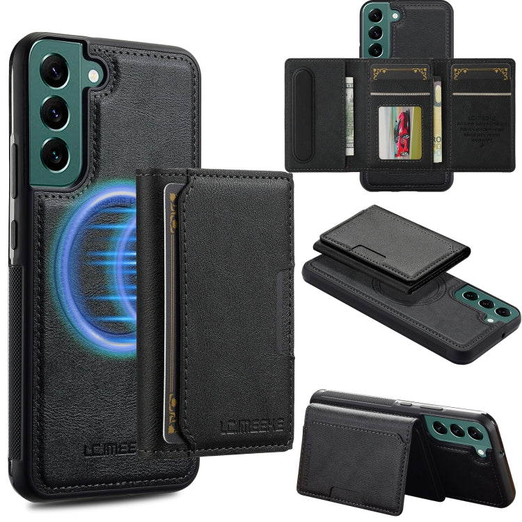 LC.IMEEKE L5 Series Detachable RFID Card Bag Magsafe Phone Case, For Samsung Galaxy S22+ 5G, For Samsung Galaxy S22 5G, For Samsung Galaxy S21 FE 5G, For Samsung Galaxy S21 5G