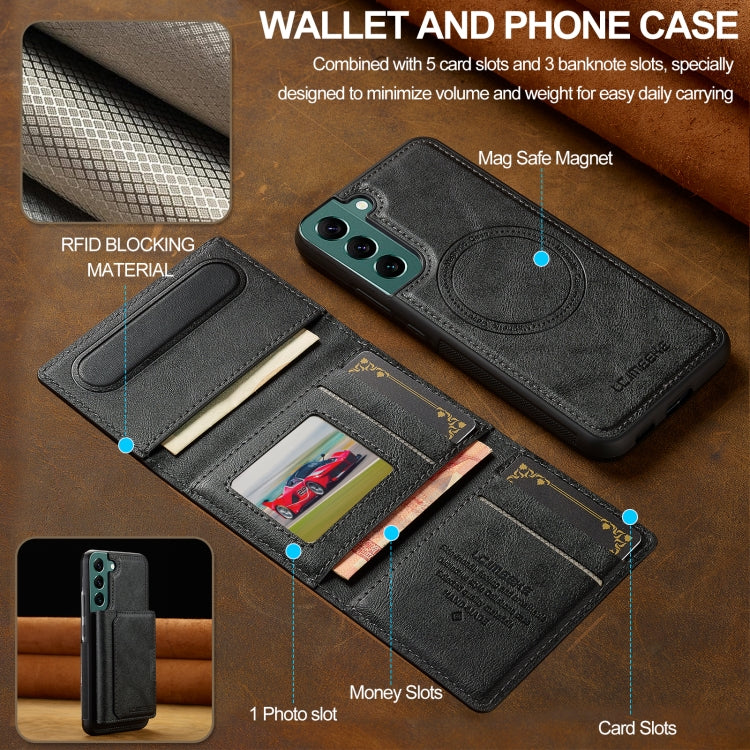 LC.IMEEKE L5 Series Detachable RFID Card Bag Magsafe Phone Case, For Samsung Galaxy S21+ 5G, For Samsung Galaxy S21 Ultra 5G