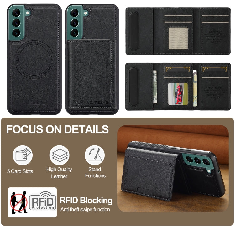 LC.IMEEKE L5 Series Detachable RFID Card Bag Magsafe Phone Case, For Samsung Galaxy S21+ 5G, For Samsung Galaxy S21 Ultra 5G