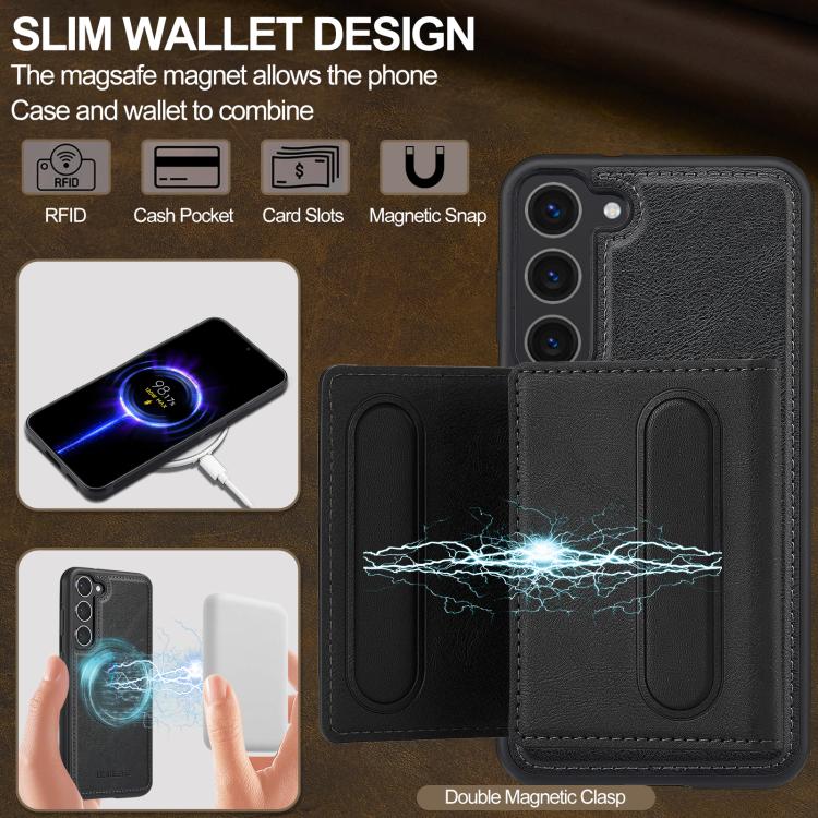 LC.IMEEKE L5 Series Detachable RFID Card Bag Magsafe Phone Case, For Samsung Galaxy S25 5G, For Samsung Galaxy S25+ 5G, For Samsung Galaxy S25 Ultra 5G, For Samsung Galaxy S24 FE 5G
