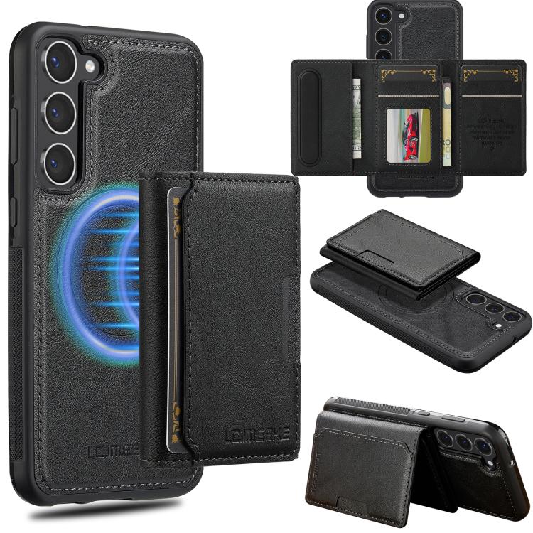 LC.IMEEKE L5 Series Detachable RFID Card Bag Magsafe Phone Case, For Samsung Galaxy S25 5G, For Samsung Galaxy S25+ 5G, For Samsung Galaxy S25 Ultra 5G, For Samsung Galaxy S24 FE 5G