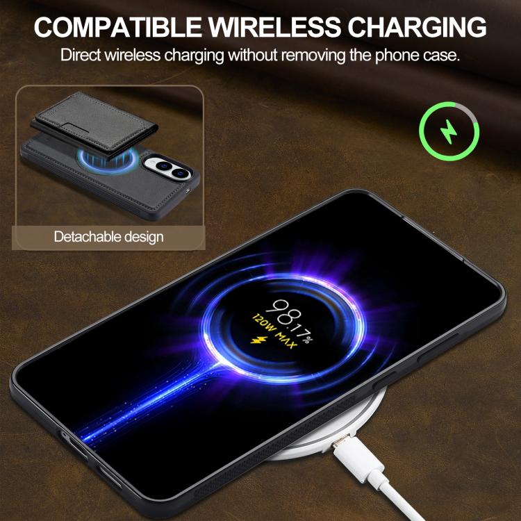 LC.IMEEKE L5 Series Detachable RFID Card Bag Magsafe Phone Case, For Samsung Galaxy S25 Edge 5G, For Samsung Galaxy S25 5G, For Samsung Galaxy S25+ 5G, For Samsung Galaxy S25 Ultra 5G