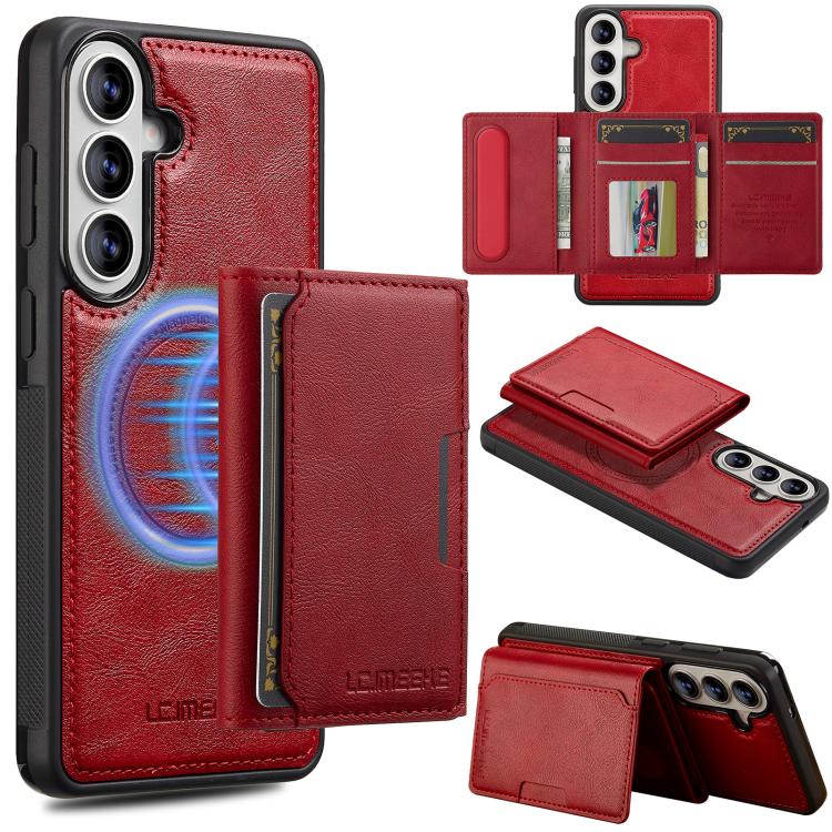 LC.IMEEKE L5 Series Detachable RFID Card Bag Magsafe Phone Case, For Samsung Galaxy S26+ 5G, For Samsung Galaxy S26 Ultra 5G, For Samsung Galaxy S26 5G, For Samsung Galaxy S25 Edge 5G