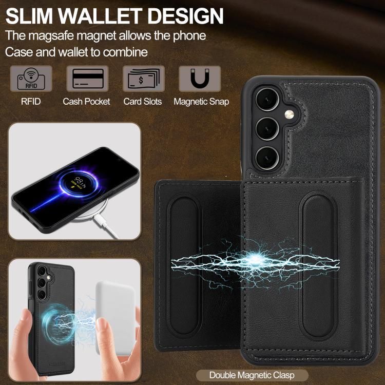 LC.IMEEKE L5 Series Detachable RFID Card Bag Magsafe Phone Case, For Galaxy S26 FE 5G, For Samsung Galaxy S26+ 5G, For Samsung Galaxy S26 Ultra 5G, For Samsung Galaxy S26 5G