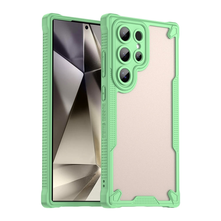 Armor Glaze PC Hybrid TPU Phone Case, For Samsung Galaxy S24 Ultra 5G, For Samsung Galaxy S24+ 5G, For Samsung Galaxy S24 5G, For Samsung Galaxy S23 Ultra 5G