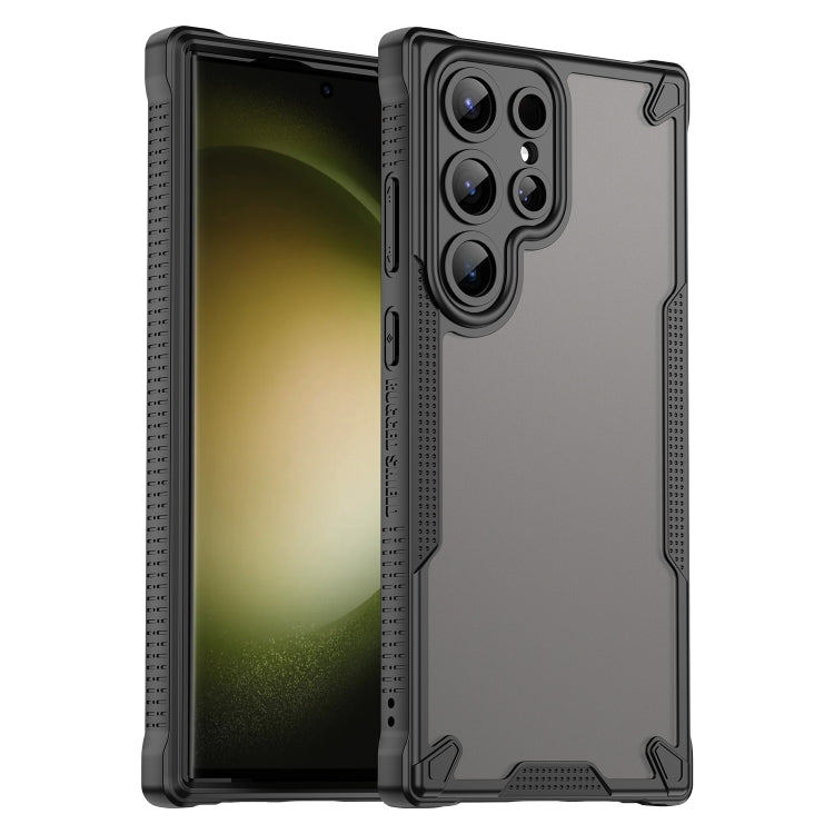 Armor Glaze PC Hybrid TPU Phone Case, For Samsung Galaxy S24 Ultra 5G, For Samsung Galaxy S24+ 5G, For Samsung Galaxy S24 5G, For Samsung Galaxy S23 Ultra 5G