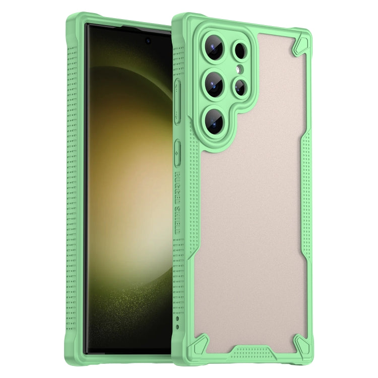 Armor Glaze PC Hybrid TPU Phone Case, For Samsung Galaxy S24 Ultra 5G, For Samsung Galaxy S24+ 5G, For Samsung Galaxy S24 5G, For Samsung Galaxy S23 Ultra 5G