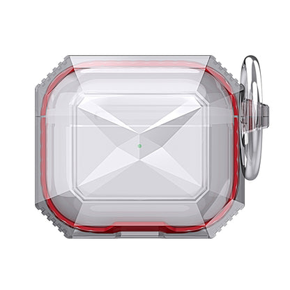 Transparent Two-color Anti-fall TPU Earphones Protective Case with Hook, For AirPods 4