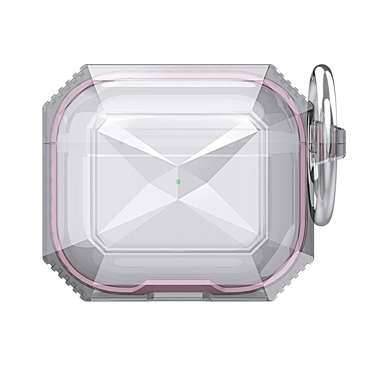 Transparent Two-color Anti-fall TPU Earphones Protective Case with Hook, For AirPods 4