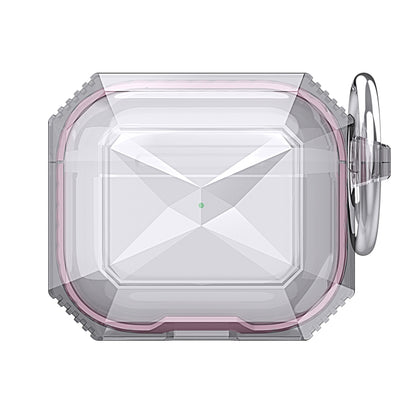 Transparent Two-color Anti-fall TPU Earphones Protective Case with Hook, For AirPods 4