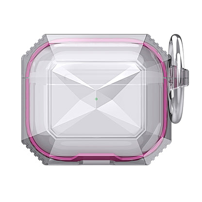 Transparent Two-color Anti-fall TPU Earphones Protective Case with Hook, For AirPods 4