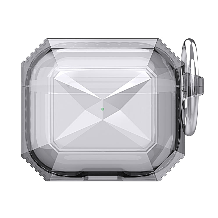 Transparent Two-color Anti-fall TPU Earphones Protective Case with Hook, For AirPods 4