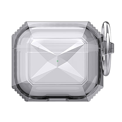 Transparent Two-color Anti-fall TPU Earphones Protective Case with Hook, For AirPods 4