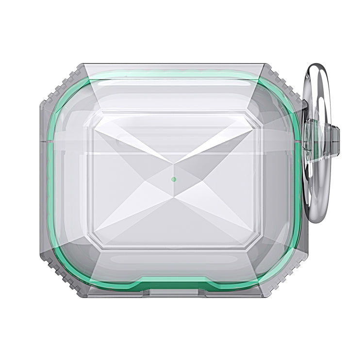 Transparent Two-color Anti-fall TPU Earphones Protective Case with Hook, For AirPods 4