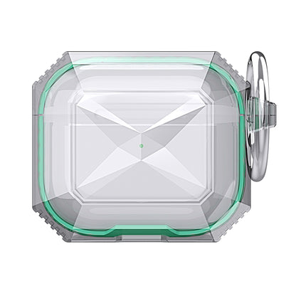 Transparent Two-color Anti-fall TPU Earphones Protective Case with Hook, For AirPods 4