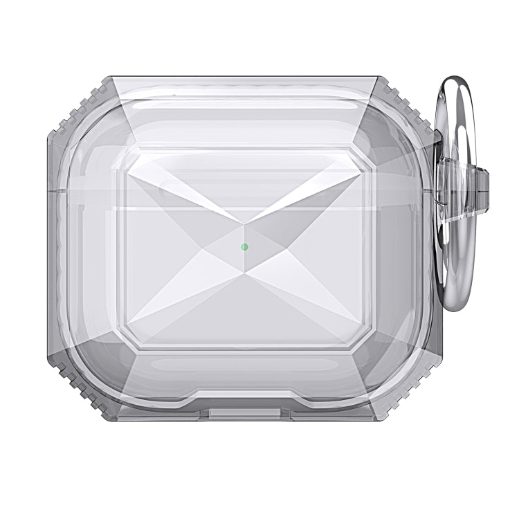 Transparent Two-color Anti-fall TPU Earphones Protective Case with Hook, For AirPods 4