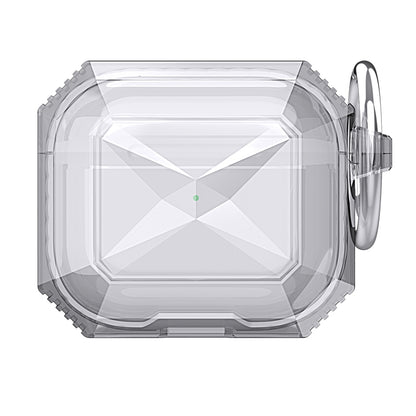 Transparent Two-color Anti-fall TPU Earphones Protective Case with Hook, For AirPods 4