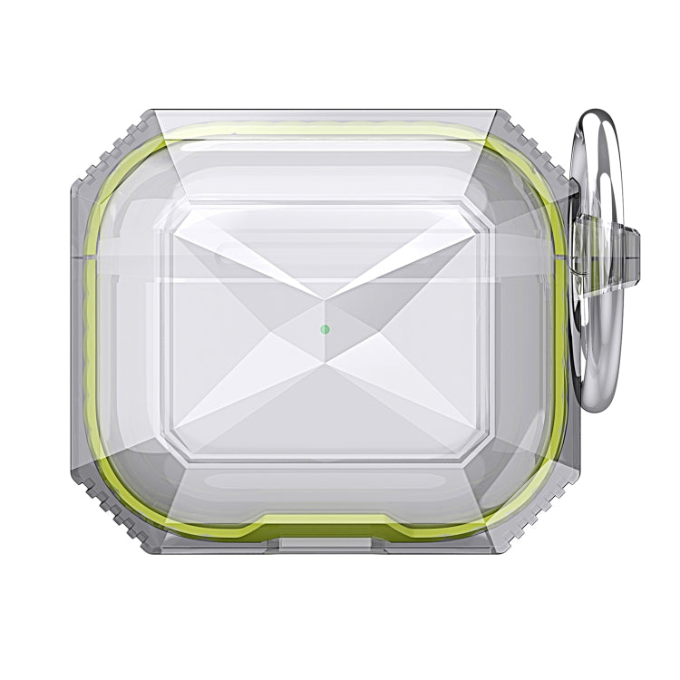 Transparent Two-color Anti-fall TPU Earphones Protective Case with Hook, For AirPods 4