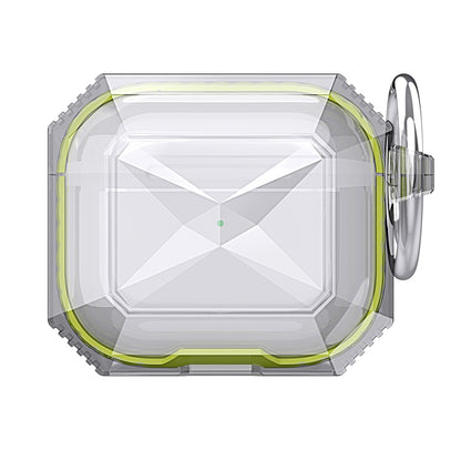 Transparent Two-color Anti-fall TPU Earphones Protective Case with Hook, For AirPods 4