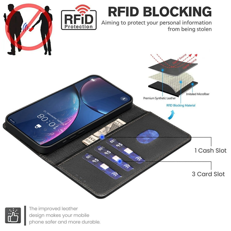 Litchi Texture RFID Anti-theft Leather Phone Case, For OnePlus 13