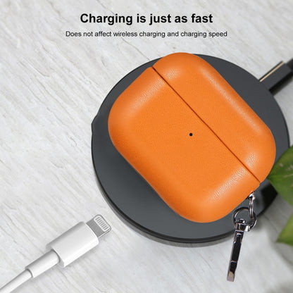 Gloss Oil PU Leather Wireless Bluetooth Earphone Protective Case, For AirPods 4