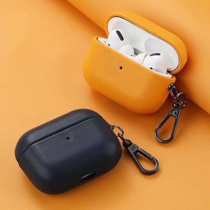 Gloss Oil PU Leather Wireless Bluetooth Earphone Protective Case, For AirPods 4