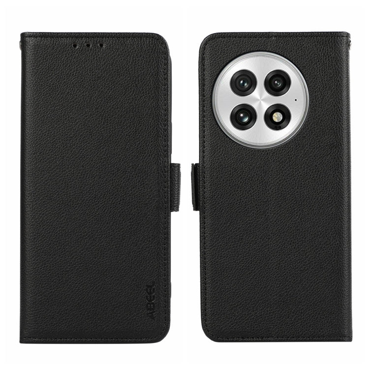 ABEEL Side-Magnetic Litchi Pattern Leather RFID Phone Case, For OnePlus Nord 5 / Ace 5 Ultra, For OnePlus Nord CE5 / Ace 5 Racing, For OnePlus Ace 5 Pro / Ace 5, For OnePlus 13