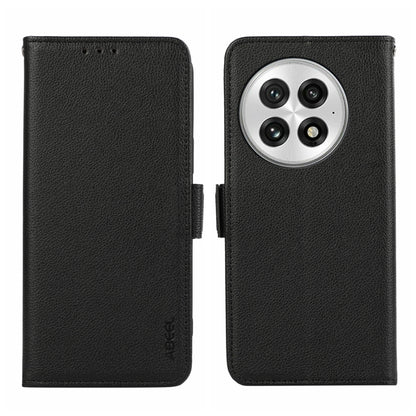 ABEEL Side-Magnetic Litchi Pattern Leather RFID Phone Case, For OnePlus Nord 5 / Ace 5 Ultra, For OnePlus Nord CE5 / Ace 5 Racing, For OnePlus Ace 5 Pro / Ace 5, For OnePlus 13