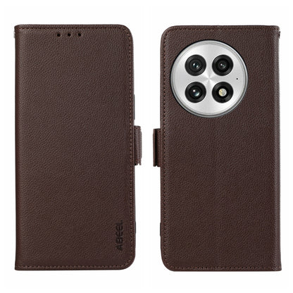 ABEEL Side-Magnetic Litchi Pattern Leather RFID Phone Case, For OnePlus Nord 5 / Ace 5 Ultra, For OnePlus Nord CE5 / Ace 5 Racing, For OnePlus Ace 5 Pro / Ace 5, For OnePlus 13