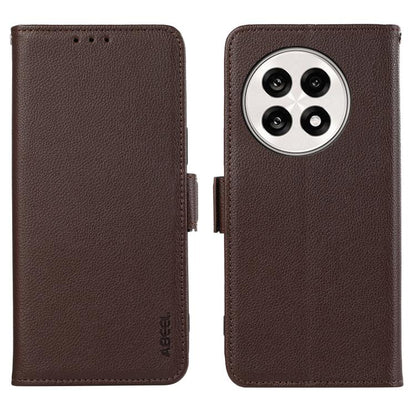 ABEEL Side-Magnetic Litchi Pattern Leather RFID Phone Case, For OnePlus Nord 5 / Ace 5 Ultra, For OnePlus Nord CE5 / Ace 5 Racing, For OnePlus Ace 5 Pro / Ace 5, For OnePlus 13