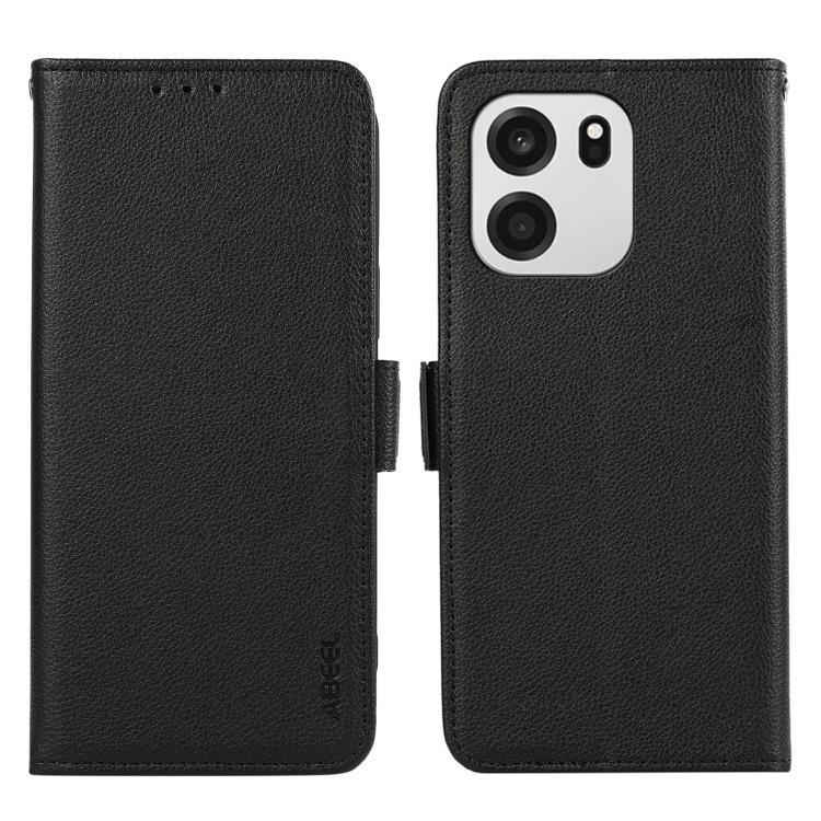 ABEEL Side-Magnetic Litchi Pattern Leather RFID Phone Case, For OnePlus Nord CE6 Lite 5G Global, For OnePlus Ace 6 Ultra, For OnePlus 15T, For OnePlus Turbo 6 / 6V, For OnePlus 15R / Ace 6 / Ace 6T, For OnePlus 15