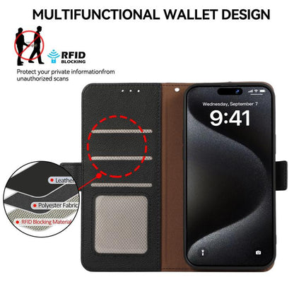 ABEEL Side-Magnetic Litchi Pattern Leather RFID Phone Case, For OnePlus Nord CE6 Lite 5G Global, For OnePlus Ace 6 Ultra, For OnePlus 15T, For OnePlus Turbo 6 / 6V, For OnePlus 15R / Ace 6 / Ace 6T, For OnePlus 15
