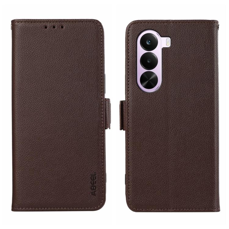 ABEEL Side-Magnetic Litchi Pattern Leather RFID Phone Case, For OnePlus Nord CE6 Lite 5G Global, For OnePlus Ace 6 Ultra, For OnePlus 15T, For OnePlus Turbo 6 / 6V, For OnePlus 15R / Ace 6 / Ace 6T, For OnePlus 15