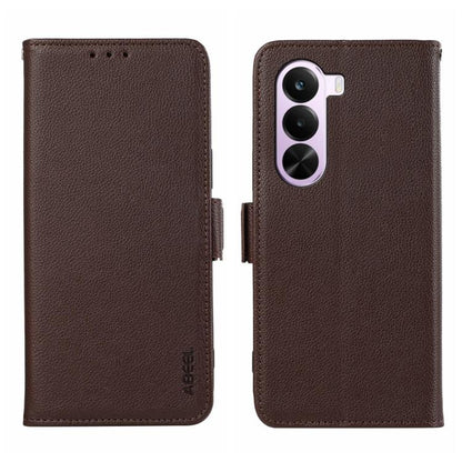 ABEEL Side-Magnetic Litchi Pattern Leather RFID Phone Case, For OnePlus Nord CE6 Lite 5G Global, For OnePlus Ace 6 Ultra, For OnePlus 15T, For OnePlus Turbo 6 / 6V, For OnePlus 15R / Ace 6 / Ace 6T, For OnePlus 15