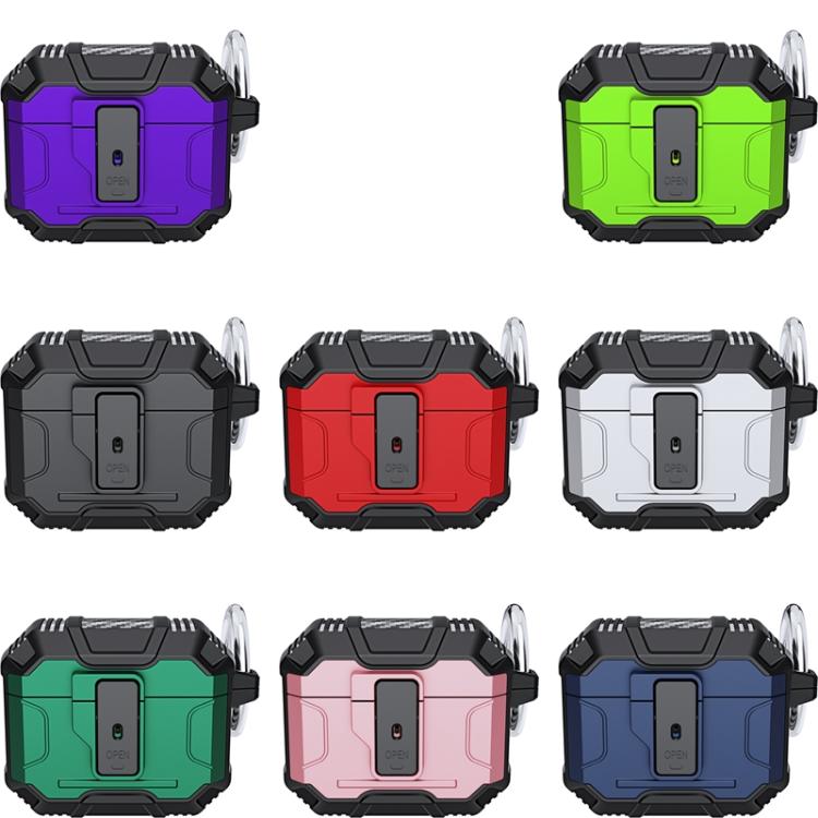 Non-slip TPU+PC Shockproof Earphones Case with Hook, For AirPods 3, For AirPods Pro, For AirPods 1 / 2