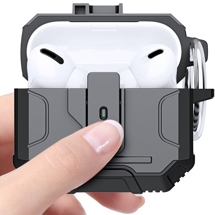 Non-slip TPU+PC Shockproof Earphones Case with Hook, For AirPods Pro 3, For AirPods 4, For AirPods Pro 2
