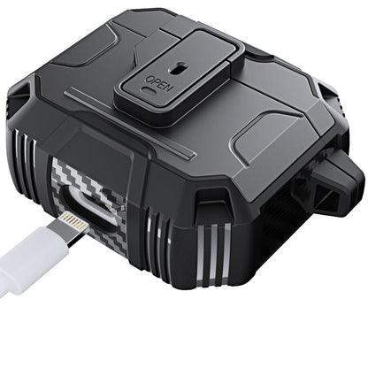 Non-slip TPU+PC Shockproof Earphones Case with Hook, For AirPods 3, For AirPods Pro, For AirPods 1 / 2