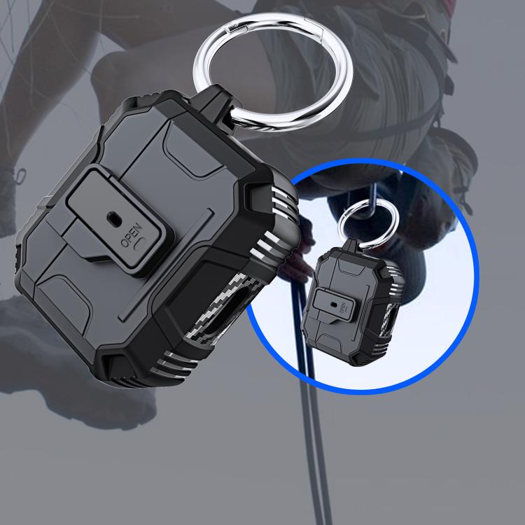 Non-slip TPU+PC Shockproof Earphones Case with Hook, For AirPods 3, For AirPods Pro, For AirPods 1 / 2