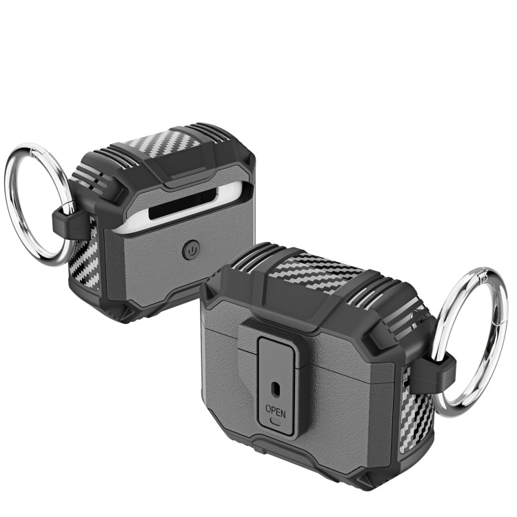 TPU + PC Shockproof Earphones Case with Hook, For AirPods Pro 3, For AirPods 4