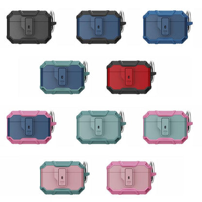 TPU + PC Shockproof Earphones Case with Hook, For AirPods Pro 3, For AirPods 4