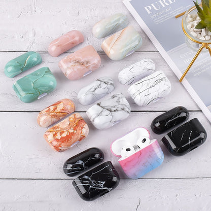 Marble Pattern TPU Earphones Protective Case, For AirPods 4