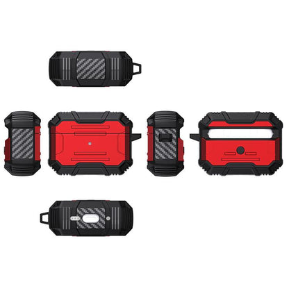 Armor TPU Hybrid PC Shockproof Earphones Cover with Hook, For AirPods Pro 3, For AirPods 4