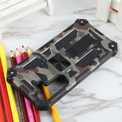 Camouflage Armor Kickstand TPU + PC Magnetic Phone Case, For Samsung Galaxy S26+ 5G, For Samsung Galaxy S26 Ultra 5G, For Samsung Galaxy S26 5G, For Samsung Galaxy S25 5G