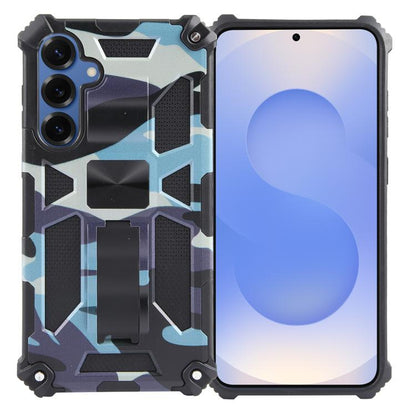 Camouflage Armor Kickstand TPU + PC Magnetic Phone Case, For Samsung Galaxy S26+ 5G, For Samsung Galaxy S26 Ultra 5G, For Samsung Galaxy S26 5G, For Samsung Galaxy S25 5G