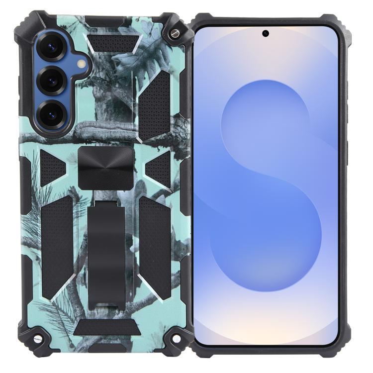 Camouflage Armor Kickstand TPU + PC Magnetic Phone Case, For Samsung Galaxy S26+ 5G, For Samsung Galaxy S26 Ultra 5G, For Samsung Galaxy S26 5G, For Samsung Galaxy S25 5G