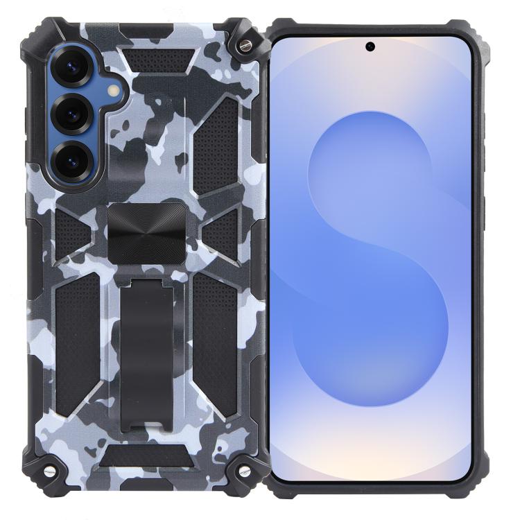 Camouflage Armor Kickstand TPU + PC Magnetic Phone Case, For Samsung Galaxy S26+ 5G, For Samsung Galaxy S26 Ultra 5G, For Samsung Galaxy S26 5G, For Samsung Galaxy S25 5G