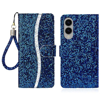 Glitter Powder Filp Leather Phone Case, For Samsung Galaxy S25 FE 5G, For Samsung Galaxy S25 Edge 5G, For Samsung Galaxy S25 5G, For Samsung Galaxy S25+ 5G