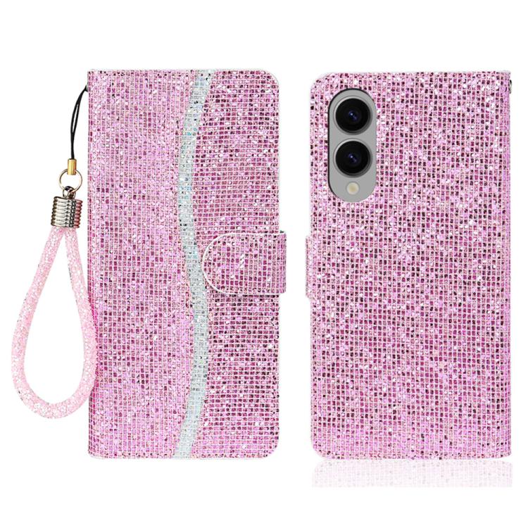 Glitter Powder Filp Leather Phone Case, For Samsung Galaxy S25 FE 5G, For Samsung Galaxy S25 Edge 5G, For Samsung Galaxy S25 5G, For Samsung Galaxy S25+ 5G