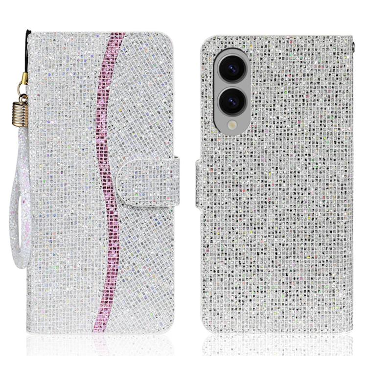 Glitter Powder Filp Leather Phone Case, For Samsung Galaxy S25 FE 5G, For Samsung Galaxy S25 Edge 5G, For Samsung Galaxy S25 5G, For Samsung Galaxy S25+ 5G