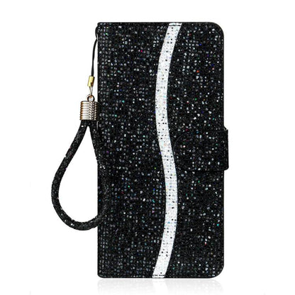 Glitter Powder Filp Leather Phone Case, For Samsung Galaxy S25 FE 5G, For Samsung Galaxy S25 Edge 5G, For Samsung Galaxy S25 5G, For Samsung Galaxy S25+ 5G